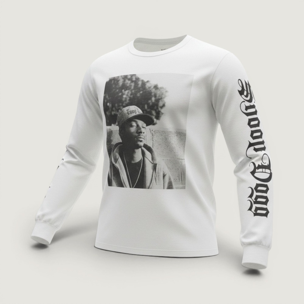 Snoop Dogg Long Sleeve American Eagle Graphic Tee White Unisex Small Hip Hop Rap